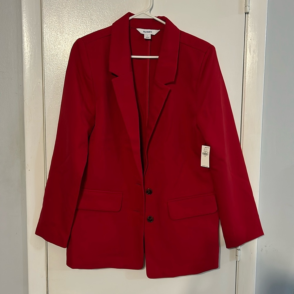 NWT: red Old Navy Taylor Relaxed Suit Blazer size medium